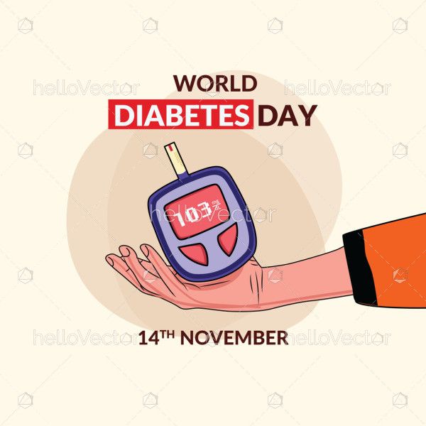 November 14, World Diabetes Day Illustration