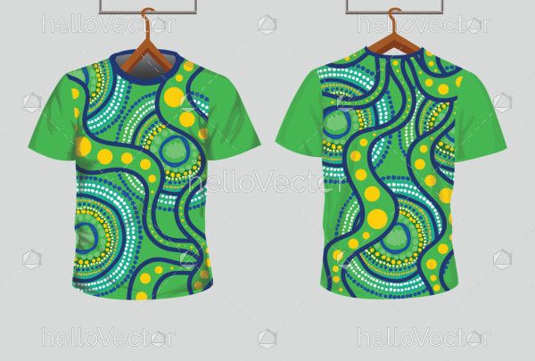 A design inspired by aboriginal dot art for a tee shirt