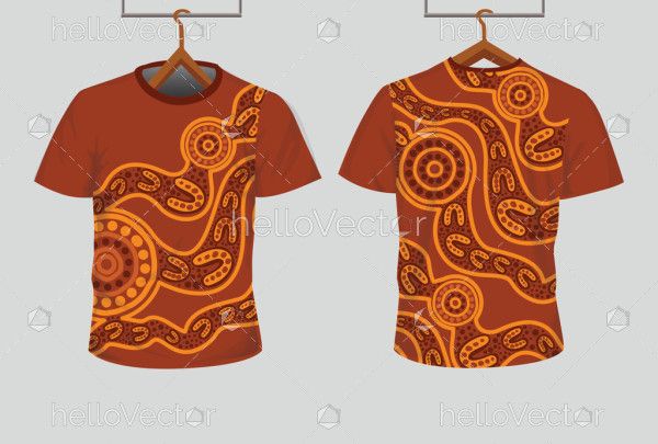 Aboriginal art as a design element for a tee shirt
