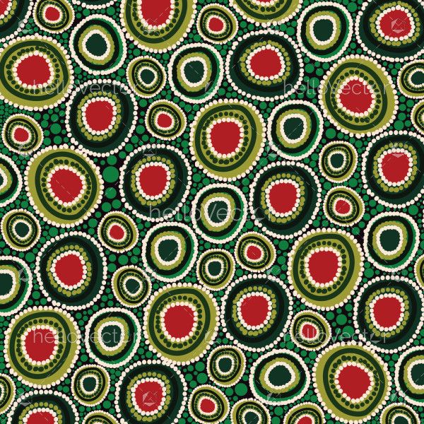 Dot art vector circle pattern design from aboriginal art
