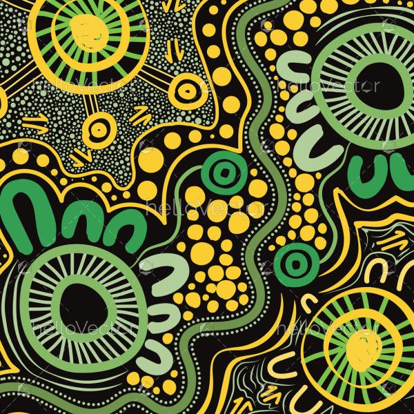 A vector background with artistic aboriginal design