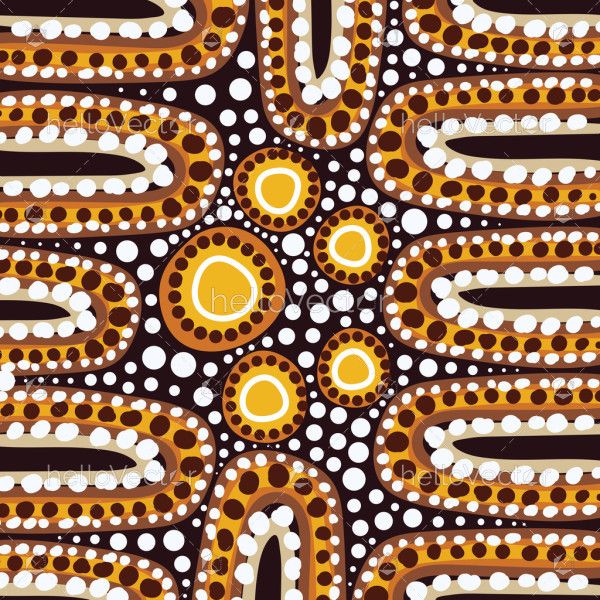 Aboriginal dot design artistic vector background