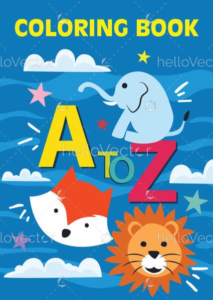 Kids Learn the Alphabet with a Colorful Book Cover in Vector Format