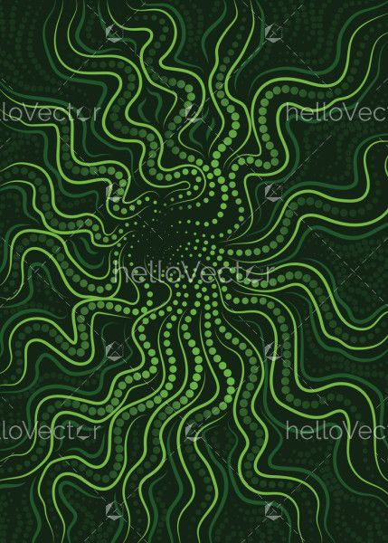 Green dot design background illustration
