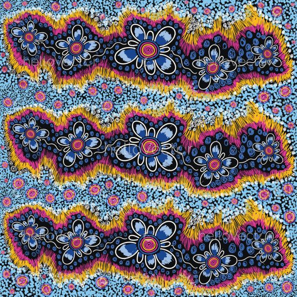 Seamless pattern design illustration from aboriginal culture
