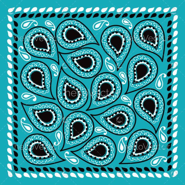 Bandana kerchief square pattern design