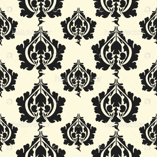 Damask seamless pattern illustration