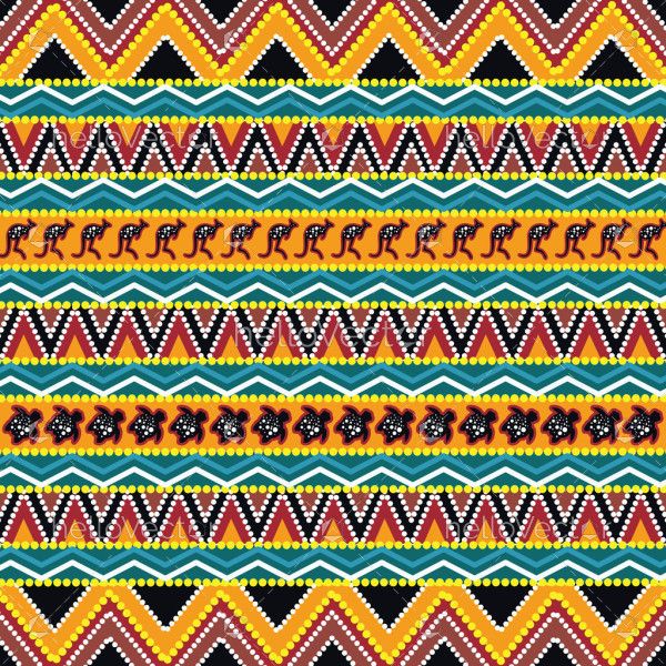Colorful indigenous design background illustration