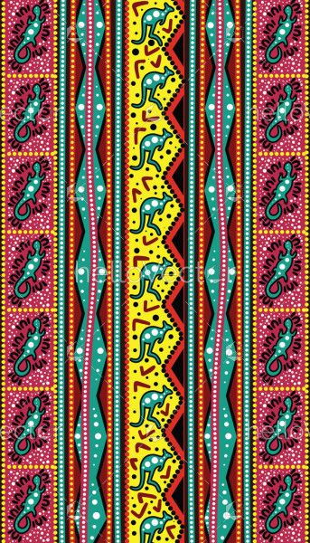 Colorful Aboriginal design background illustration