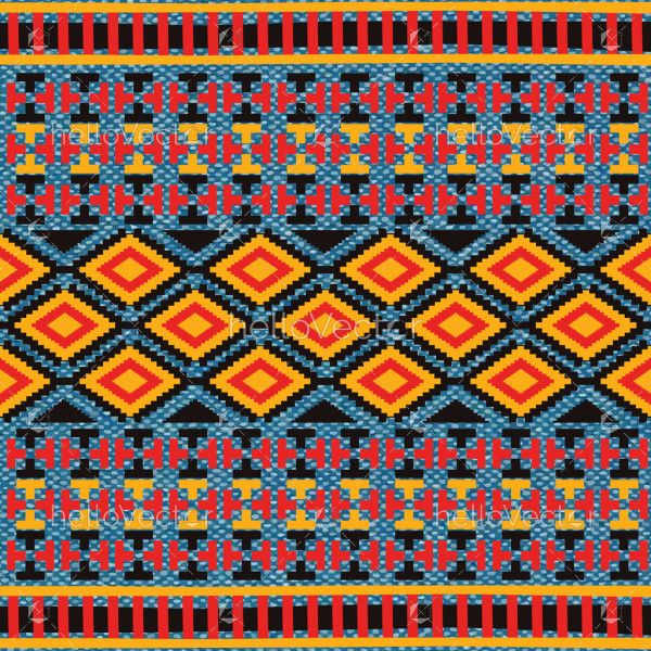 Ghana African attire pattern illustration