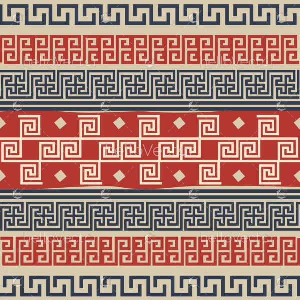 Greek key border design vector illustration