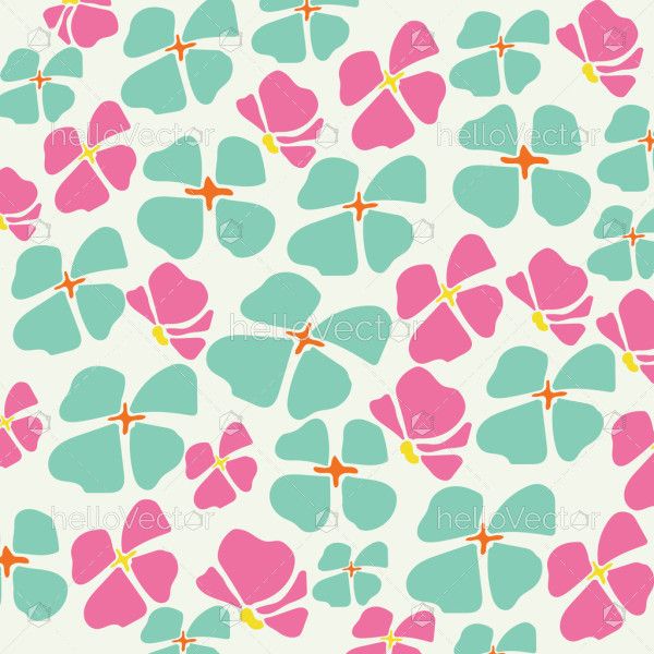 Floral Groovy Pattern Vector Background