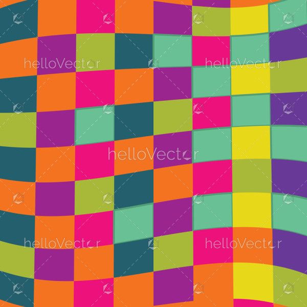 Multicolored Groovy Design Background For Printing
