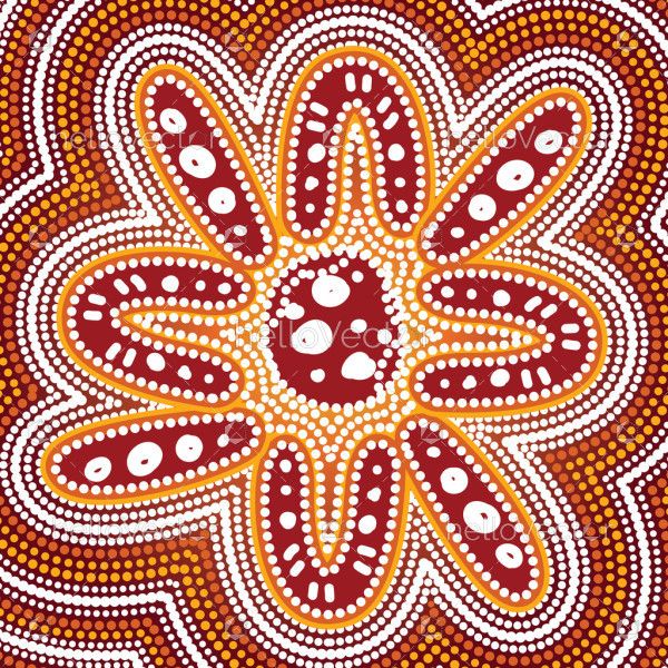 A splendid illustration of art with aboriginal-inspired dots