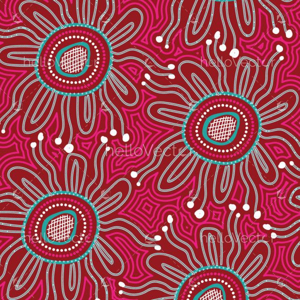 Artistic illustration of aboriginal design background