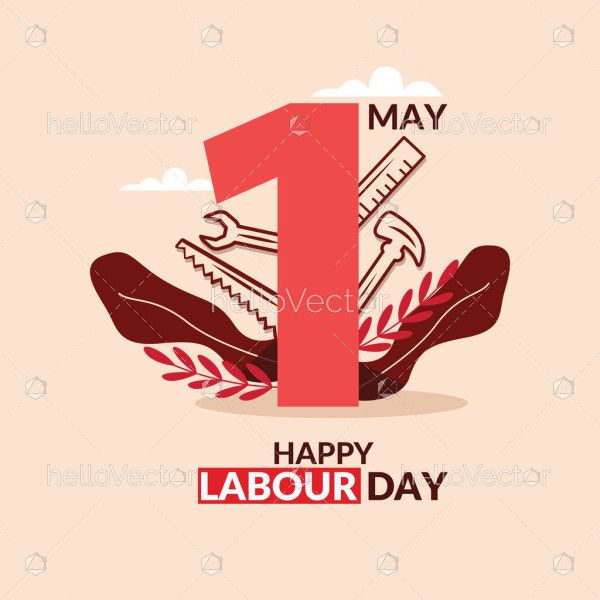 Illustration Celebrating Workers' Day on 1st May