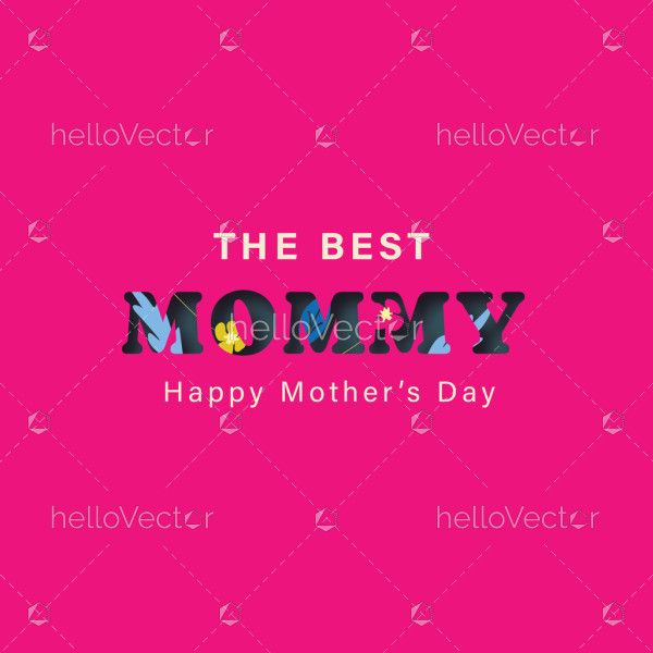 Vector Pink Happy Mother's day Background