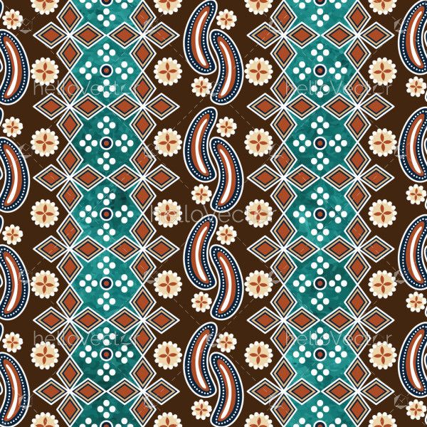 Seamless batik pattern background vector