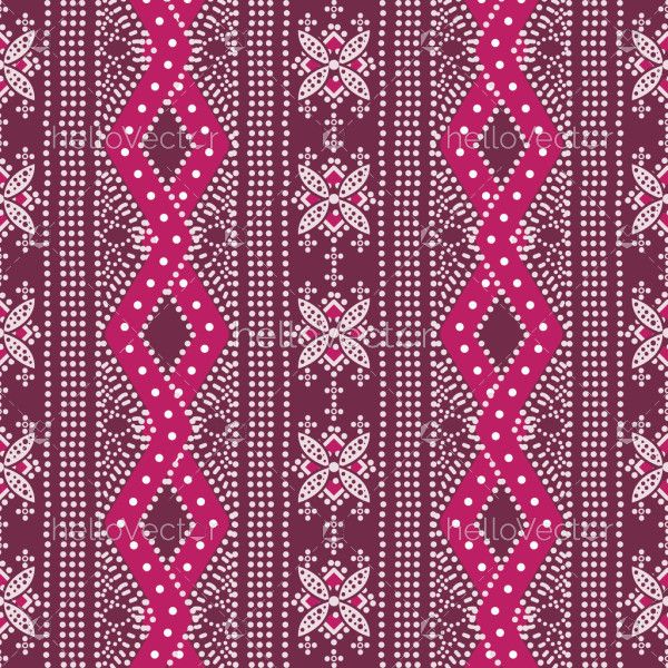Vector seamless batik style pattern background