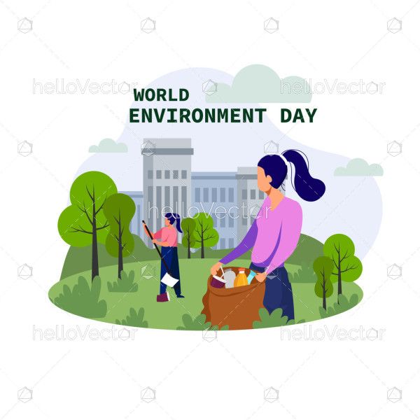 Illustration Celebrating  World Environment Day