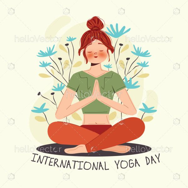 Illustrative Graphic Celebrating International Yoga Day