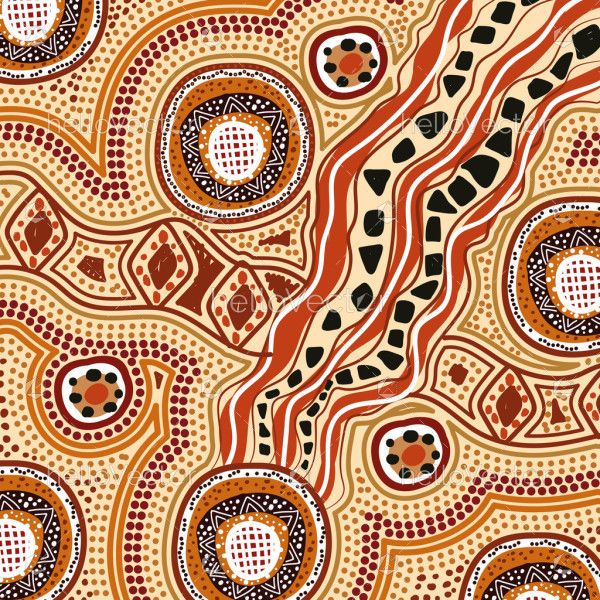 Background featuring Aboriginal dot design