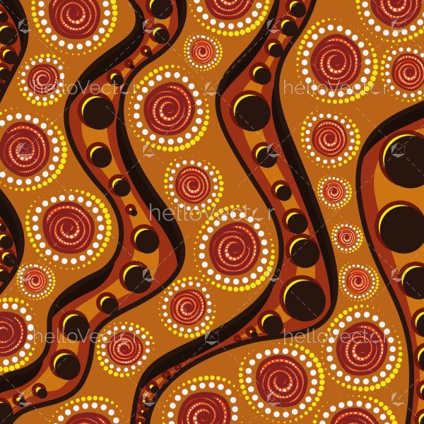 Background decorated with vector aboriginal dot design