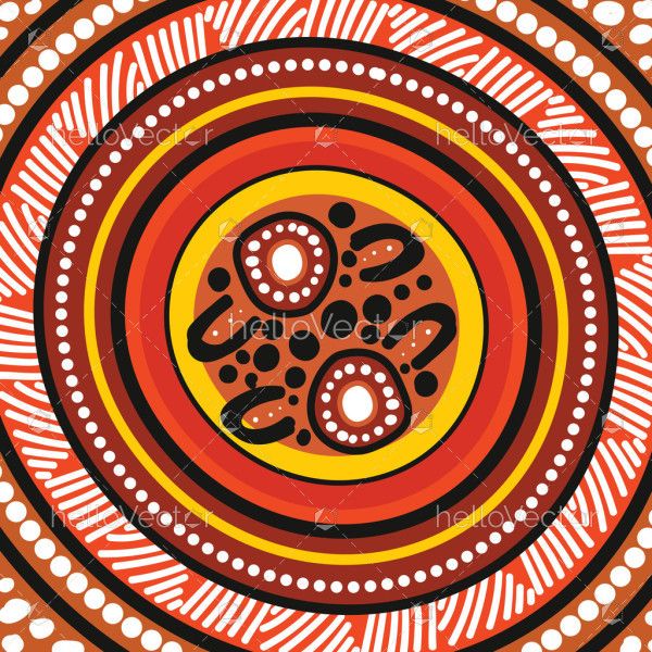 Vector illustration inspired by traditional Aboriginal techniques.