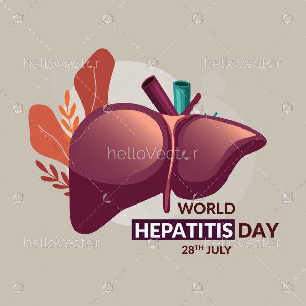 Vector poster background for World Hepatitis Day