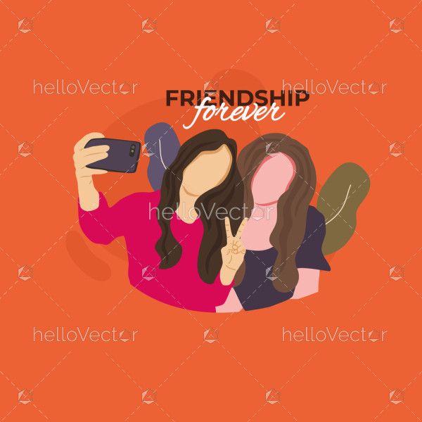 Conceptual artwork celebrating Friendship Day with a happy vibe