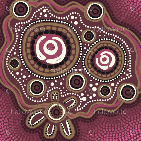 Dot art from Aboriginal culture reimagined in vector form