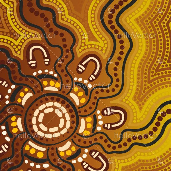 Vector-based paintings inspired by Aboriginal dot art