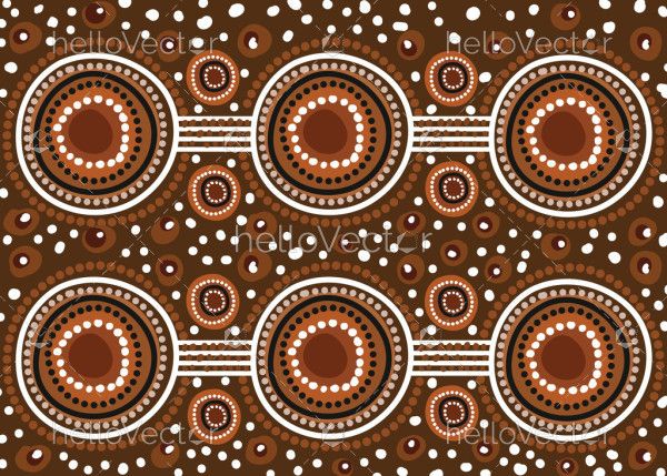 A digital artwork showcasing dot patterns drawn from Aboriginal artistic traditions