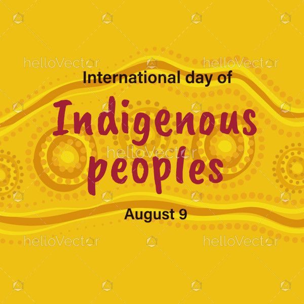 Illustration for Indigenous Peoples Day Banner Design