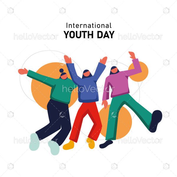 Illustration for International Youth Day Banner Design