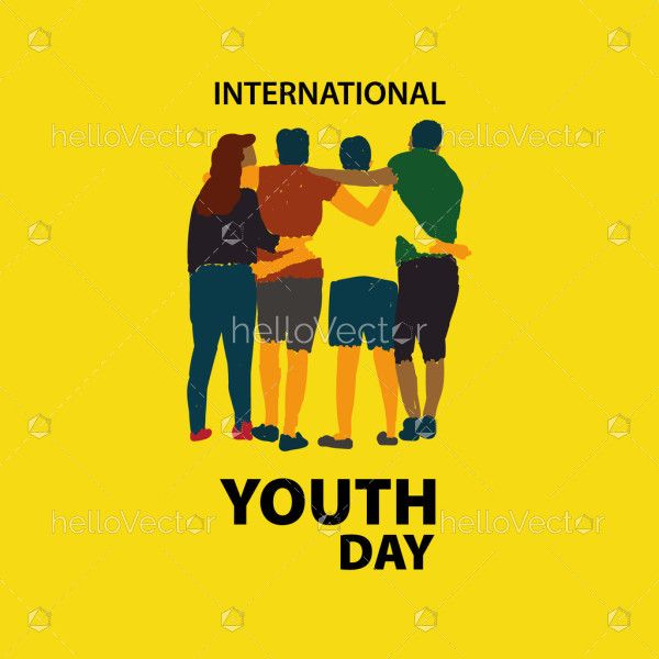 Design Illustration for International Youth Day Banner