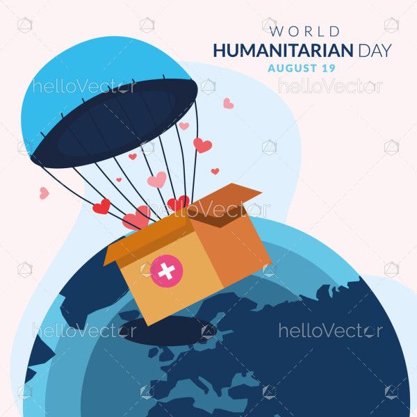 World Humanitarian Day Design Concept Illustration