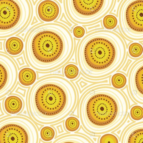 A circle pattern background design inspired by traditional Aboriginal dot art