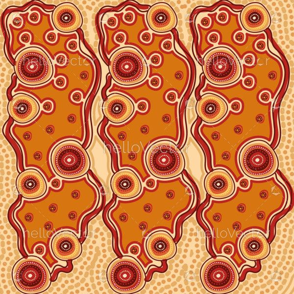 An exquisite artwork featuring dot patterns inspired by Aboriginal art