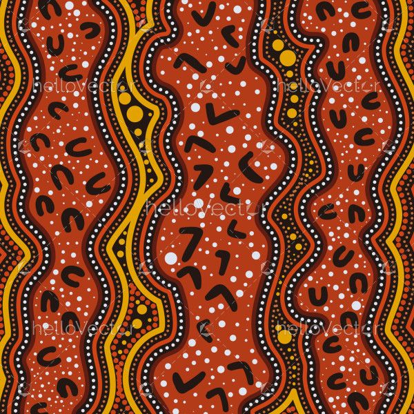 A background designed in vector format featuring Indigenous patterns.