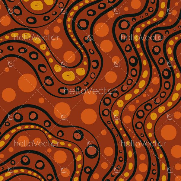 Vector-based designs drawing from Aboriginal dot art techniques