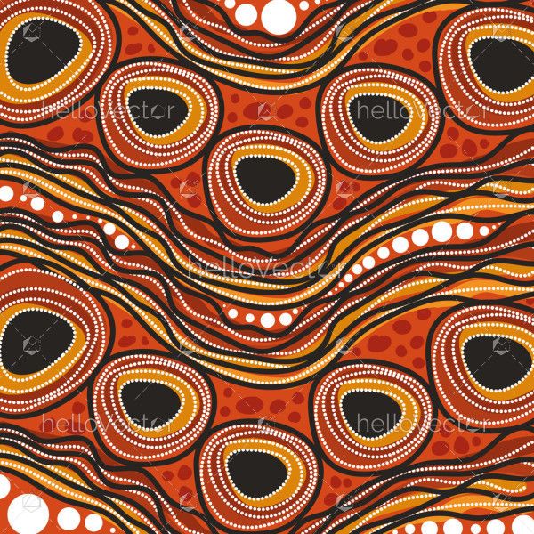 A vector-based creation reflecting the essence of Aboriginal dot patterns