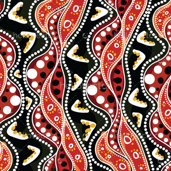 A background with Aboriginal dot designs rendered in vector style