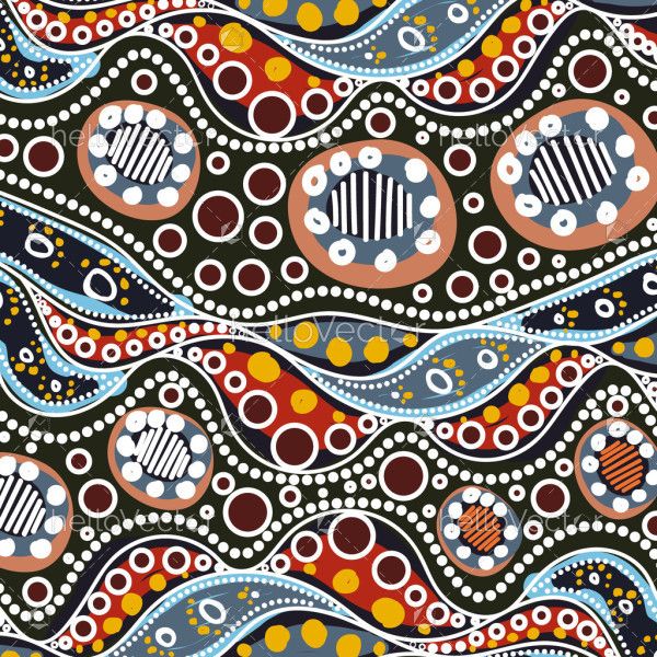 A captivating piece of art with intricate dot designs rooted in Aboriginal culture