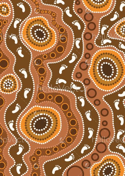 Vector graphics reflecting Aboriginal dot art traditions