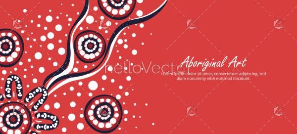 A banner designed in vector format with Aboriginal dot art.