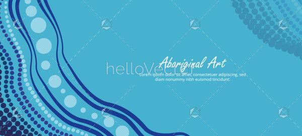 A banner designed in vector style with Aboriginal design elements.