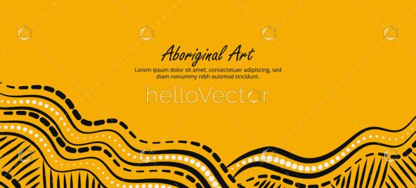 A vector banner adorned with Aboriginal artistic patterns