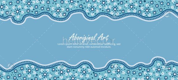 A vector poster illustration highlighting the elegance of Aboriginal dot designs