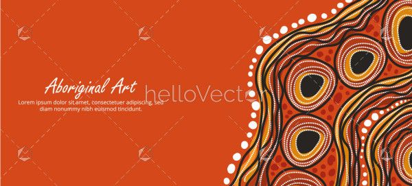 A striking vector poster incorporating Aboriginal dot motifs